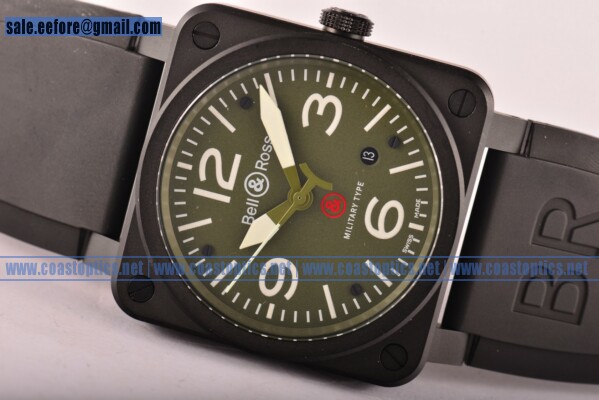 Bell&Ross Perfect Replica BR 03-92 Military Carbon Watch PVD - Click Image to Close